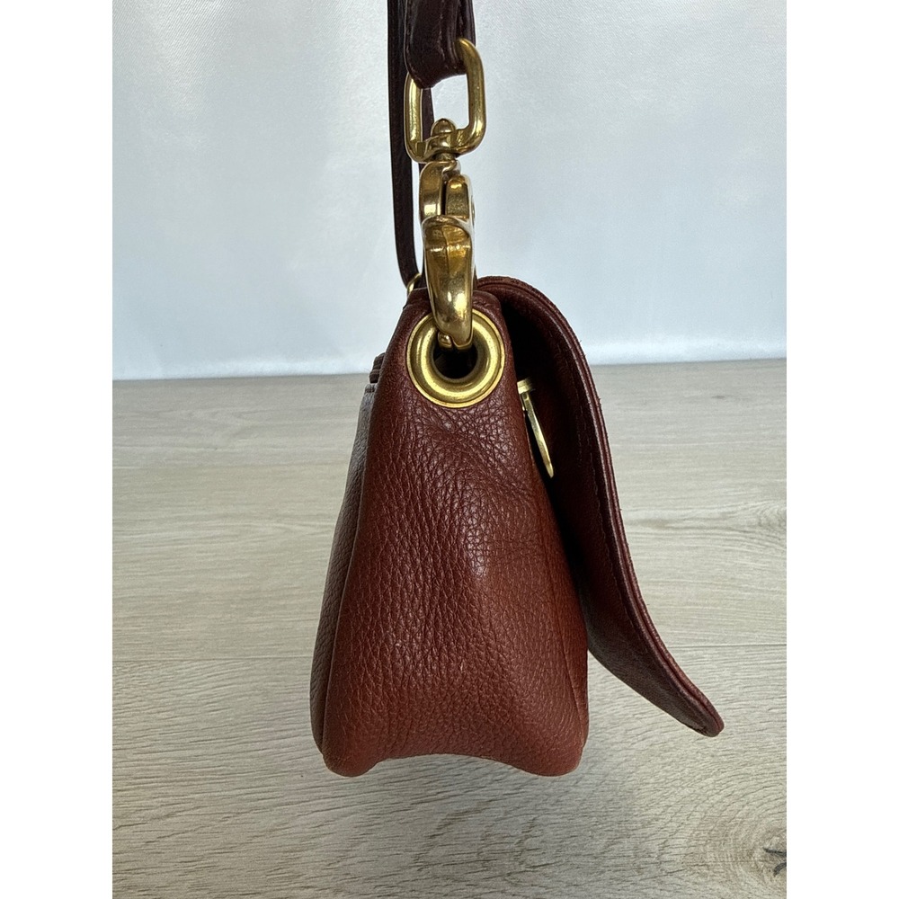 Libaire Classic East West Brown Petite Flap Card Organizer Purse Crossbody Bag - Picture 7 of 12
